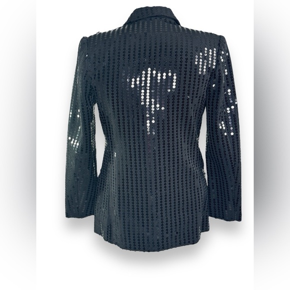 1990s Cachè Sequin 1 Button Blazer - Picture 3 of 4
